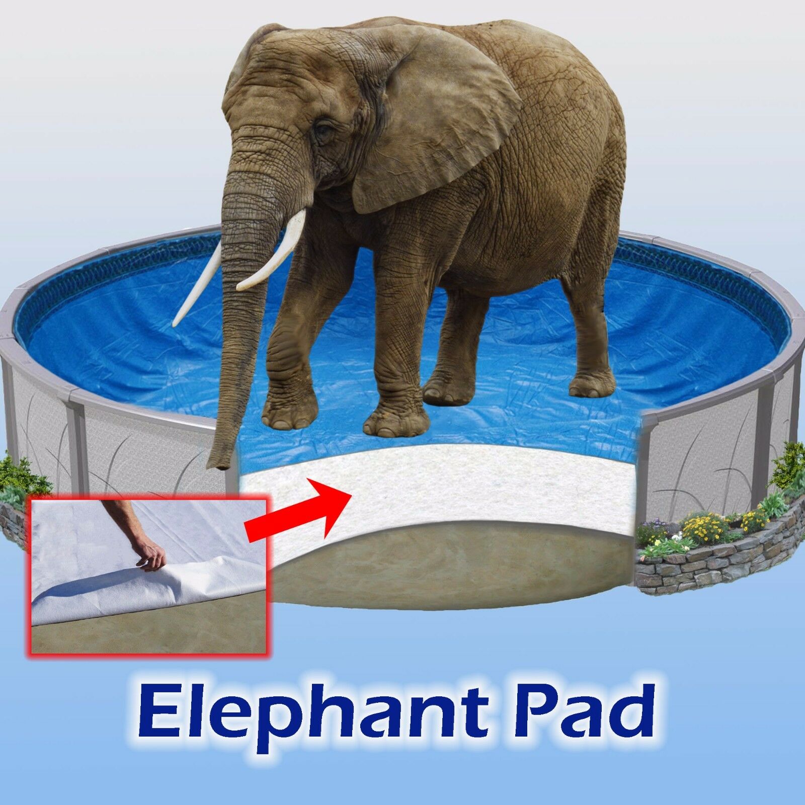 Pool Liner Pad - Elephant Beats Gorilla - Guard Armor Shield Liners - All Sizes