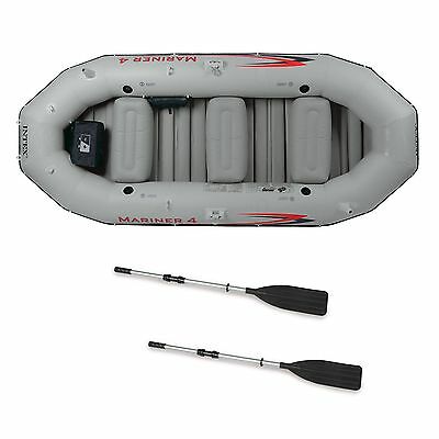 Intex Mariner 4-person Inflatable River Lake Dinghy Boat With Pump And Oars Set