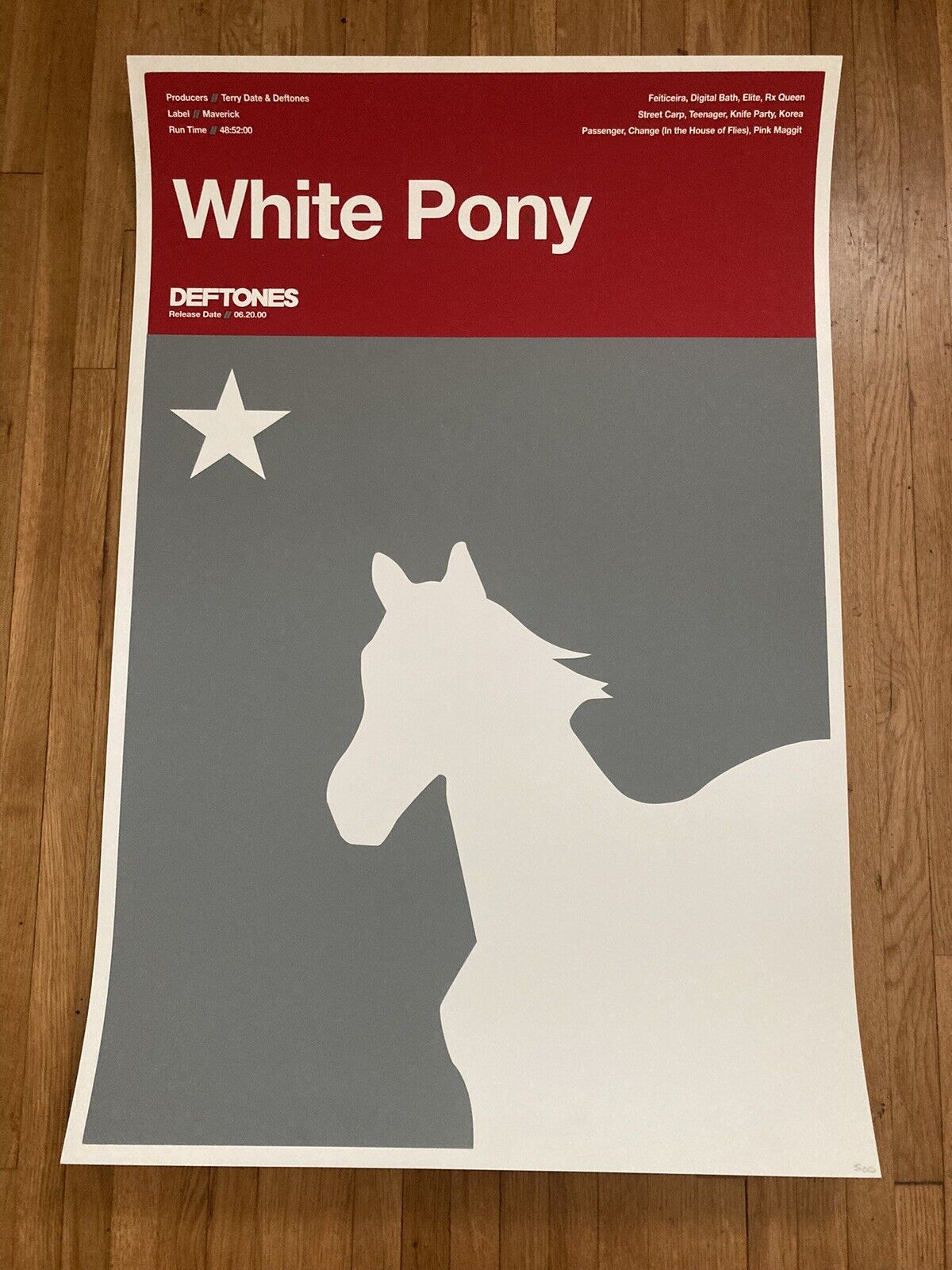 Deftones White Pony Serigraph Poster Rare Korn 24x36 Oop #500 Tool