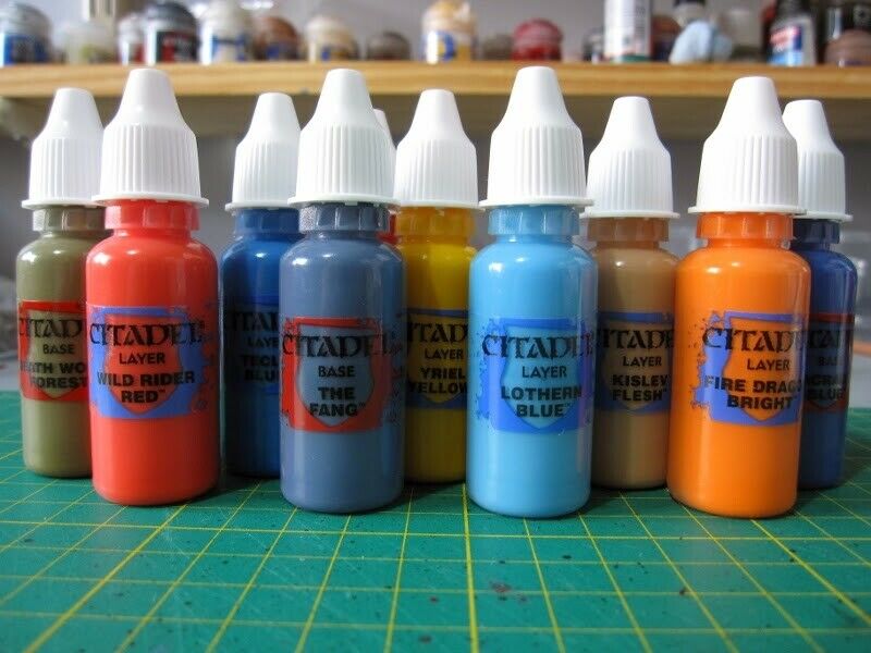 Citadel Paint In Dropper Bottle: Base, Contrast, Layer, Shade