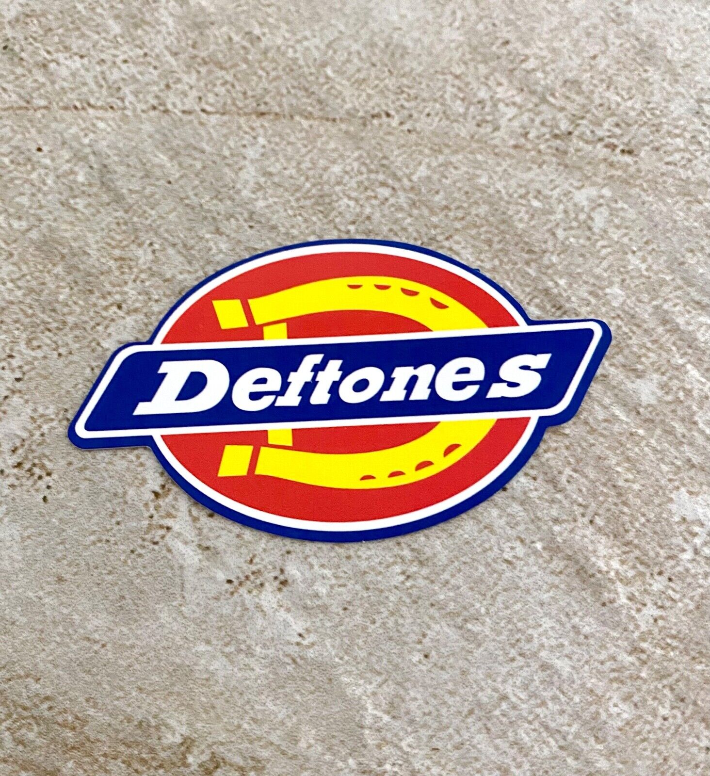 Deftones Small Vinyl Sticker, Dickies Logo