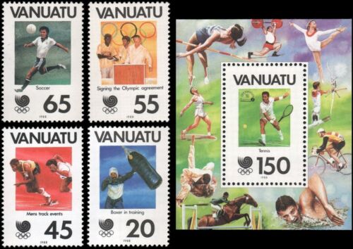 Vanuatu #480-484 Mnh 4 Singles & S/s