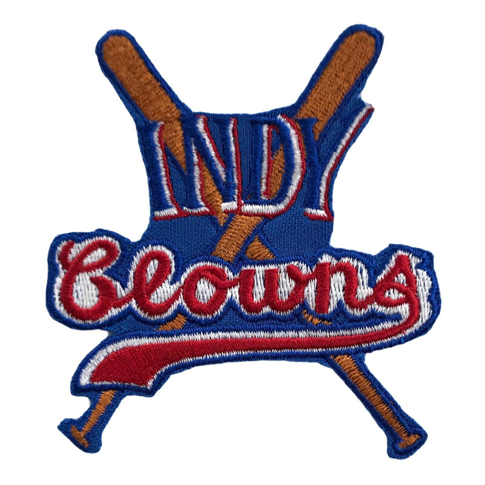 Indianapolis Clowns Negro League Baseball 3.5" Crossed Bats Logo Team Patch