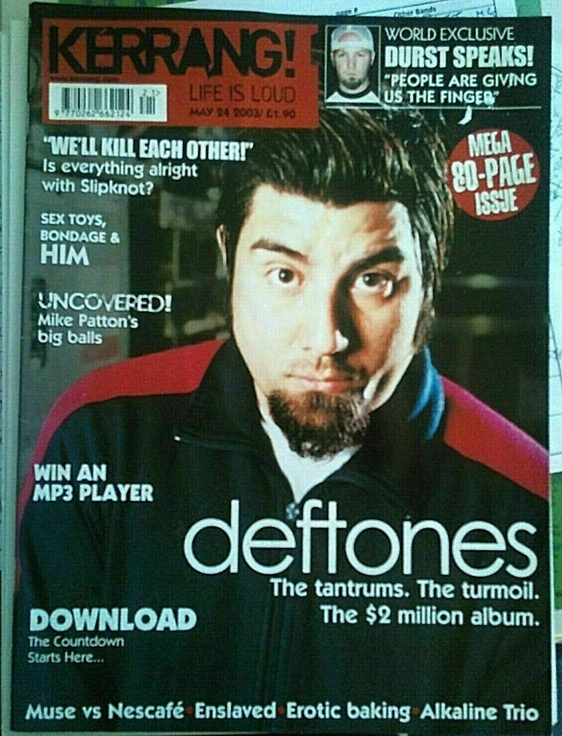 Kerrang Magazine May 24 2003 Deftones Alkaline Trio Muse Mike Patton Limp Bizkit